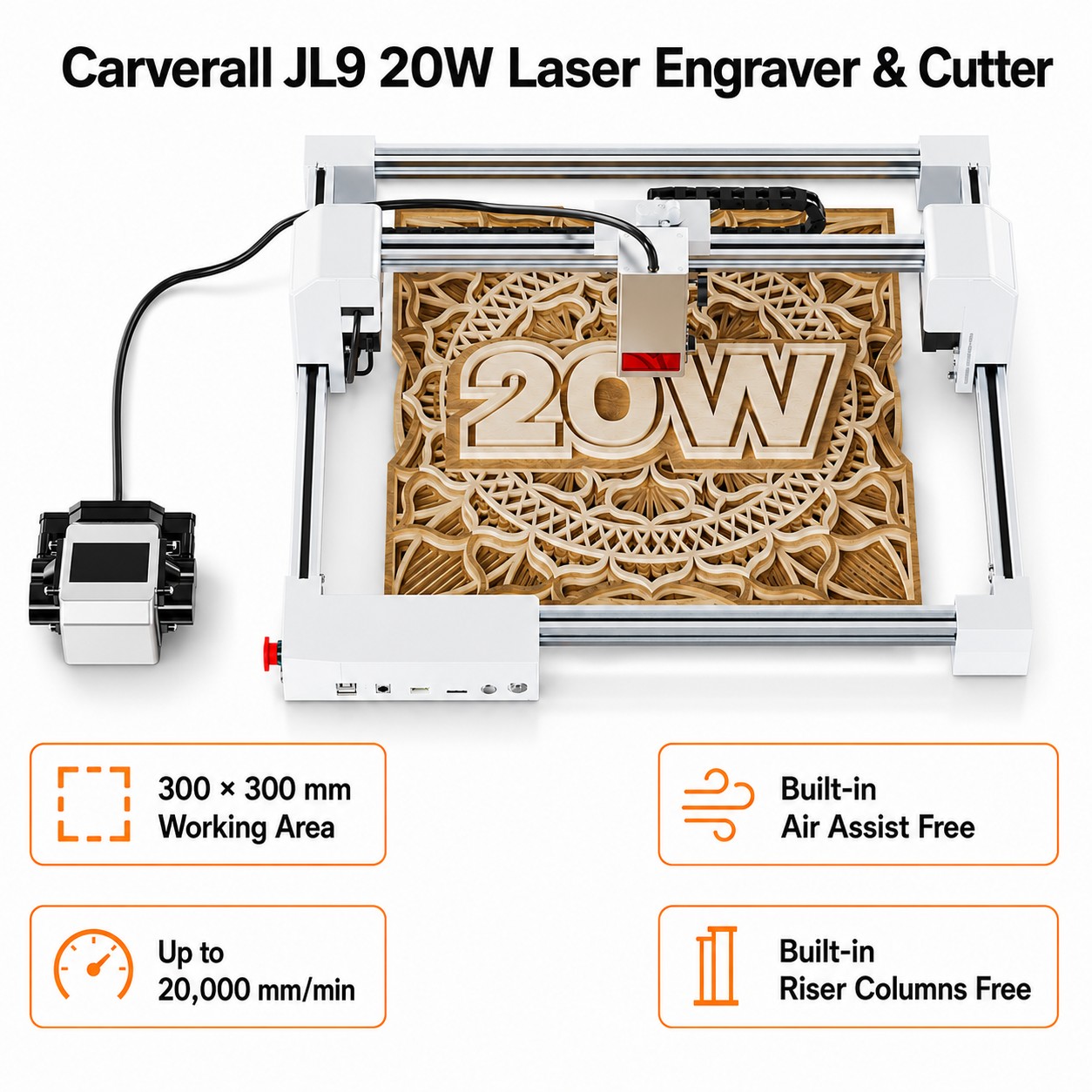 Industrial Laser Engraver - آلة النقش والقطع بالليزر كارفيرال JL9