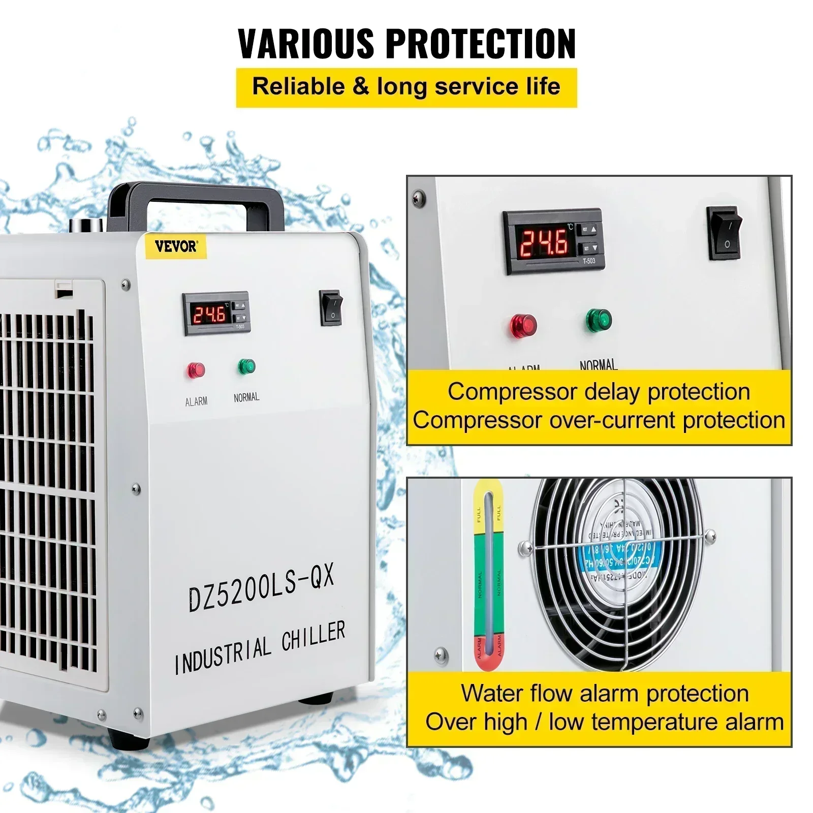 مبرد مياه صناعي SIHAO CW3000 C - مراجعة Laser Industrial Chiller وسعره