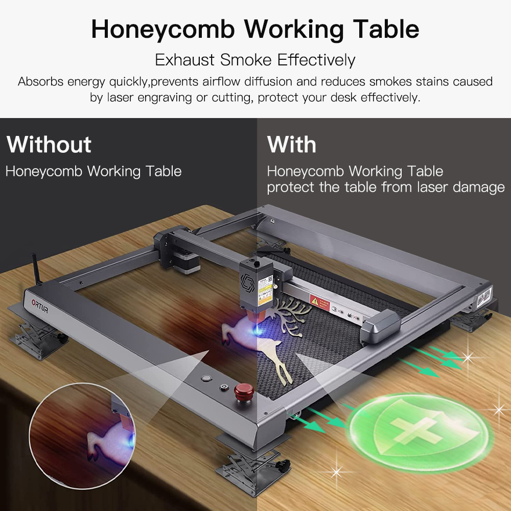 سرعة سريعة آلة الحفر بالليزر ، - مراجعة Honeycomb Laser Bed وسعره